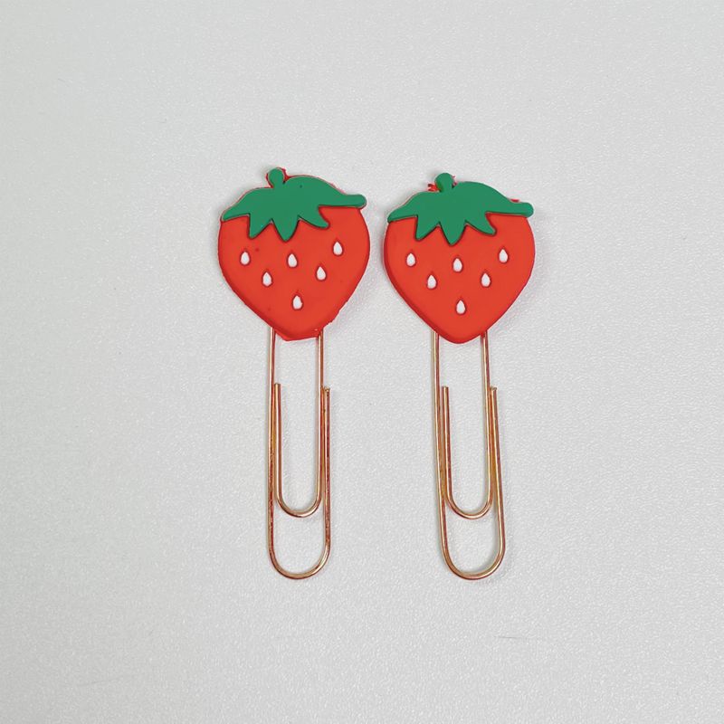 Lindo marcador clip de metal regalo para estudiantes clip de forma especial de oro rosa clip de dibujos animados creativo al por mayor