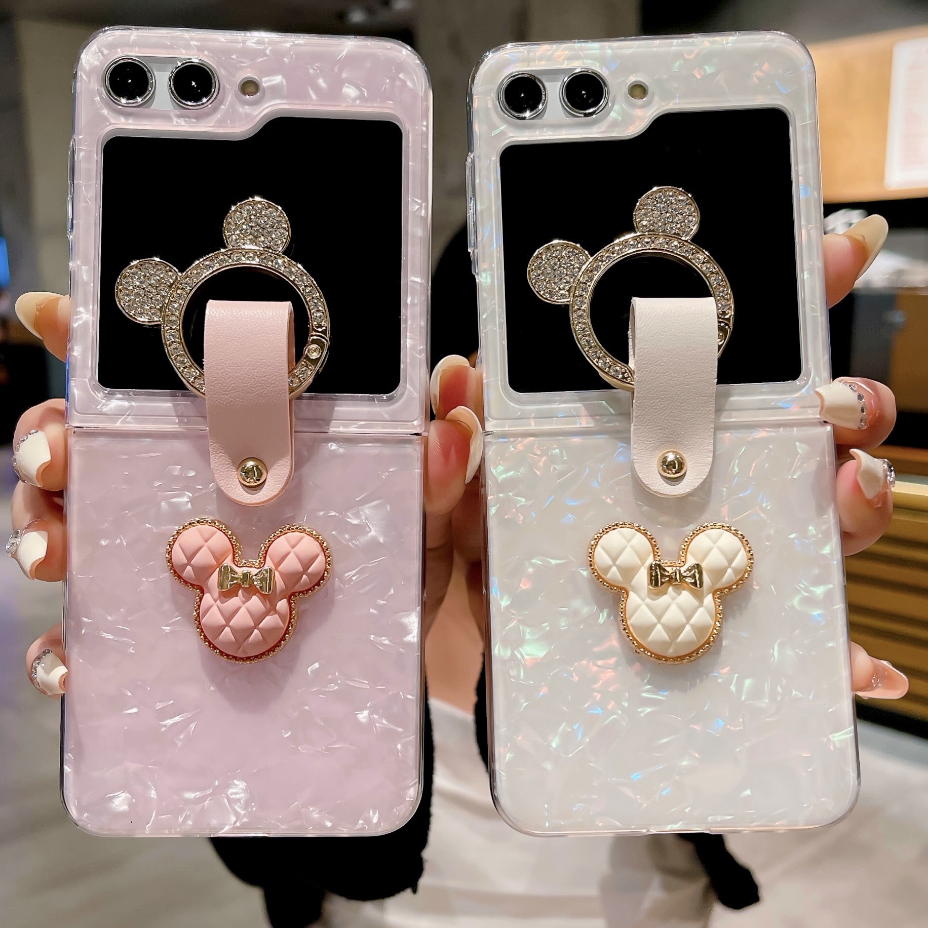 适用三星Samsung zflip7代sm-7310折叠屏幕手机壳贝壳纹指环便携6