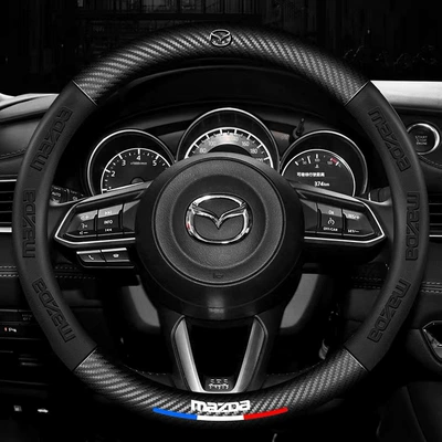 steering wheel cover leather handlebar | Steering wheel cover - mazda-round