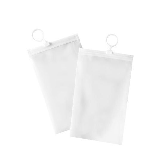 Pull Ring Bag Frosted Transparent Zipper Bag PE Plastic Bag small size Zipper Bag Ring Button Thickened Bag