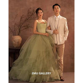 影楼复古宫廷文艺油画风吊肩欧式礼服婚纱摄影森系外景彩纱主题款