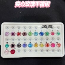 厂家直供八边千禧夹心6-8耳饰耳钉裸石DIY抖音小红书热卖锆石裸石