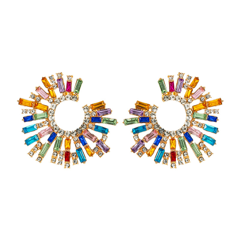 Women'S Gender Fashion Water Droplets Diamond Alloy Artificial Gemstones Earrings