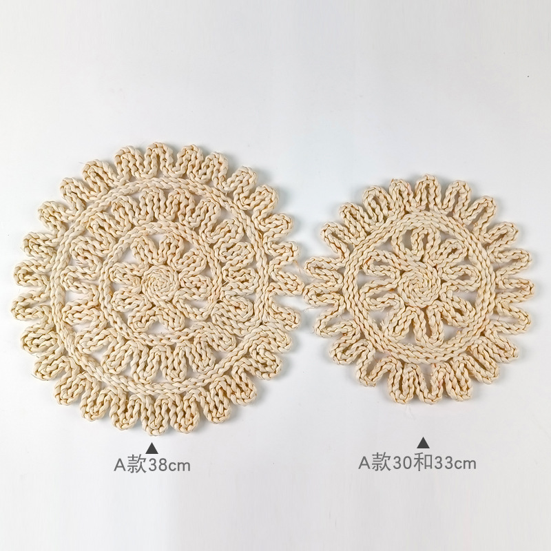 Viento nacional transfronterizo marioneta artesanal tejido pared decoración de pared Bohemia tejido de paja decoración de pared de fondo vivienda decoración de pared colgante