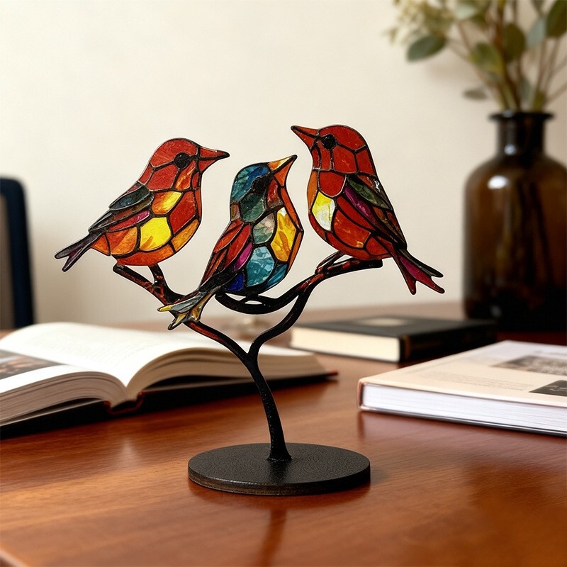 New Colorful Amazon Home Decoration Ornaments, Bird and Flower Pendants, Festive Gifts for Festivals