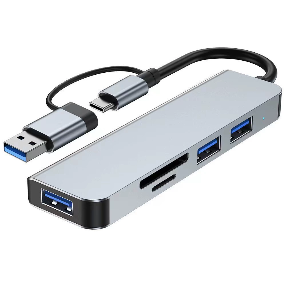 Usb/type-c multifunctional hub 8-in-1 mobile phone expansion dock dual interface usb3.0hub expansion