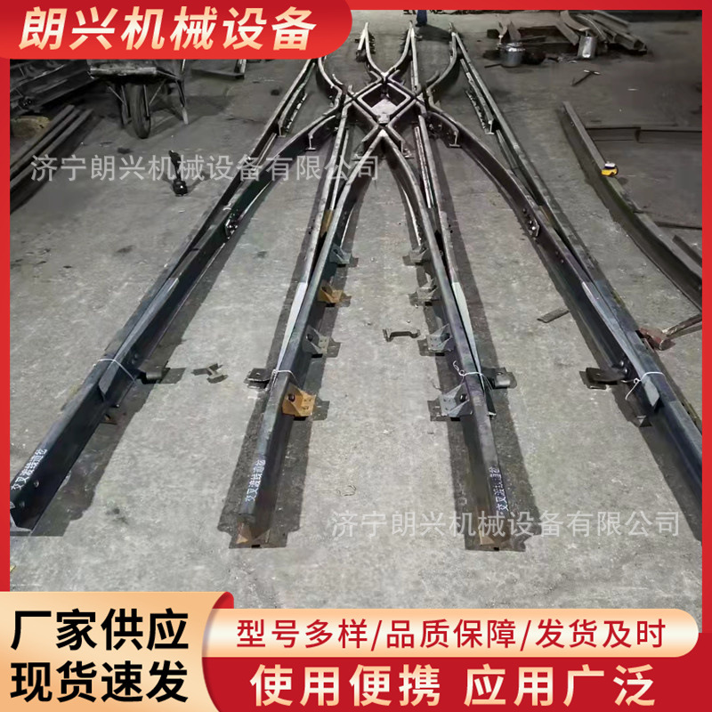 矿用窄轨单开渡线道岔轨道钢轨30kg用对称道岔 可加工轨道交通车