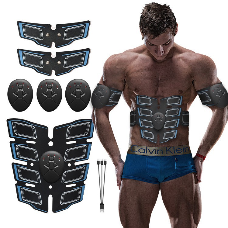 EMS inteligente nuevo ocho piezas abdominal músculo fitness pérdida de peso hogar perezoso vientre parche pantalla digital recargable vientre fitness instrumento