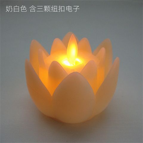 新しい電子ろうそくのプラスチック蓮の花の置物のシミュレーションの揺れ動くLED電子ろうそくの明かりの長い明蓮の花の明かりのカラーランプ|undefined