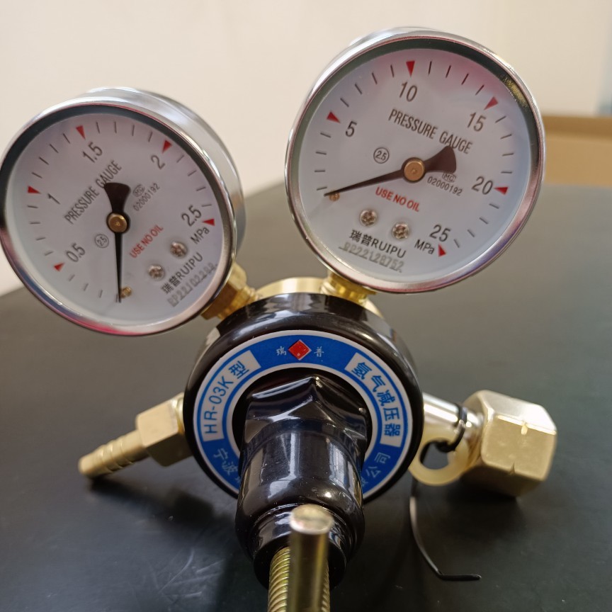 出口HR-03K氢气减压器氢气表氢气减压阀 接氢气瓶特殊气体减压器