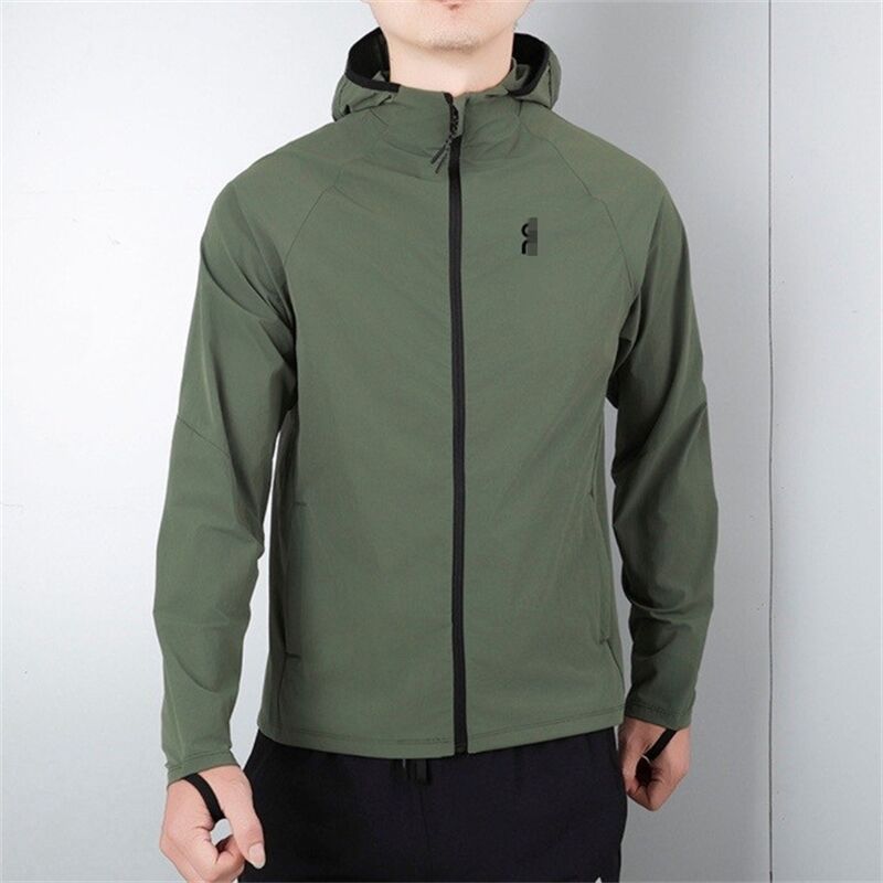 New cross-border model of the same style men's hooded sports jacket, windproof jacket, outdoor casual quick-dry breathable zip-up style