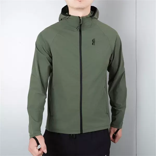 New cross-border model of the same style men's hooded sports jacket, windproof jacket, outdoor casual quick-dry breathable zip-up style