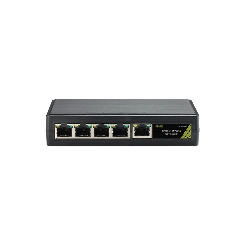 Коммутатор GNT-69P51G6 5-портовый полный Gigabit пассивный каскадный PoE, проводной высокоскоростной для HD