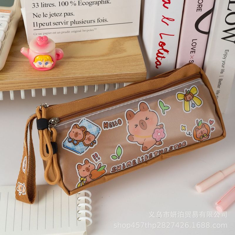 卡皮巴拉笔袋高颜值大容量文具盒女孩男孩文具袋超火铅笔盒学生用|undefined