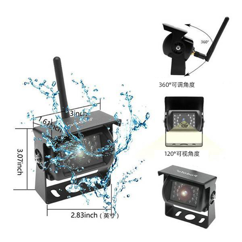 7inch Wireless Car Reversing Display Rear View System Bus Bus Truck Universal Camera Monitoring