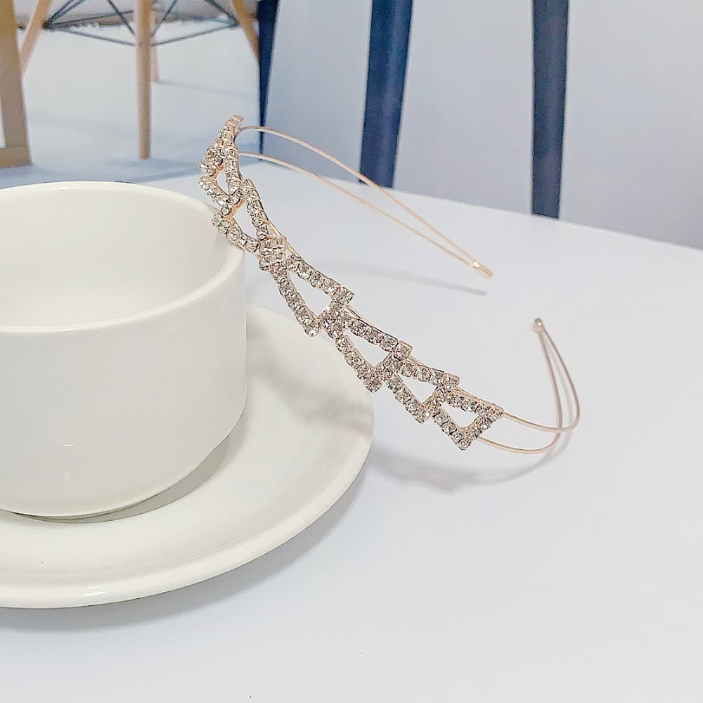 Corea del Sur retro francés rhinestone diadema hembra versátil fuera de hadas Super Hada Socialite diadema Internet celebridad exquisita