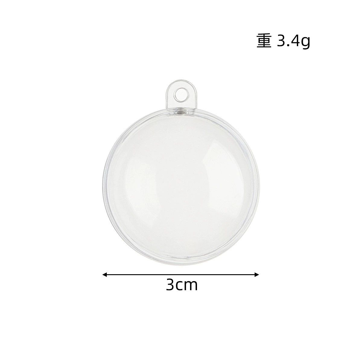 Christmas decoration ball acrylic plastic transparent ball shopping mall window decoration hanging ball hollow transparent Christmas ball