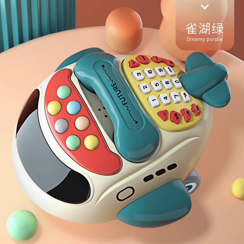 新しい電話ストーリーマシン子供用多機能バイリンガル飛行機投影ベビー携帯電話教育赤ちゃんのおもちゃ 3 歳|undefined