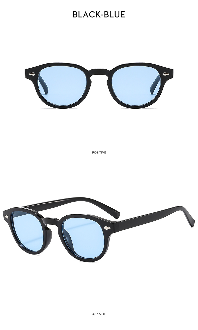 24g Weight Full Frame Glasses Structure Sunglasses Classification Ac, UV400 Protection Lens Material Round Frame Glasses Style Outdoor, Travel Occasion Solid Color Pattern Men's Gender IG Style, Streetwear Style Grey, Black Color IG Style Streetwear Solid Color Ac UV400 Protection Round Frame Full Frame Men's Sunglasses 17