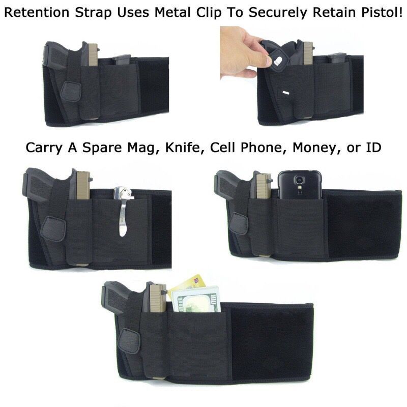 Neoprene Tactical Gun Holster Waist Hidden Diving Material Waist Cover Left And Right Hand Outdoor Belt Invisible Belt