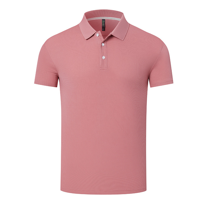 2026 Summer Breathable Anti-Wrinkle Solid Color Polo Shirt Men's Clothing Printed Workwear Turn-Down Collar T-Shirt Short-Sleeve Work Clothes