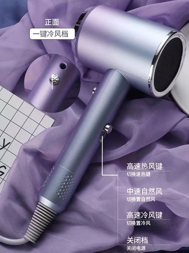 Superior Internet Celebrity Hair Dryer Household Appliances High-Power Hammer Blue Light Blow Dryer Gift Source Factory