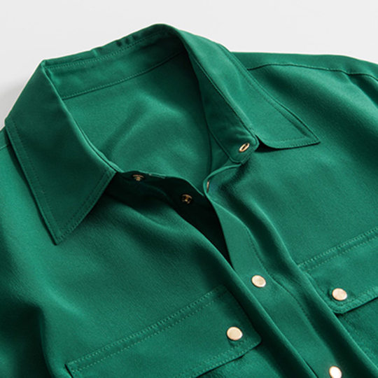 2023 New Summer Lapel Elegant Design Hong Kong Style Retro Top Design Women's Short Sleeve Curl Shirt