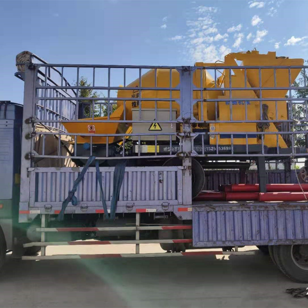 混凝土搅拌机 搅拌拖泵 JBS40搅拌泵车一体机 混凝土滚筒搅拌拖泵