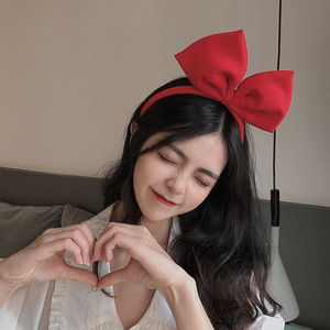 2pcs Korean Little Big Bow Hair Band Snow White Hair Accessories Fabric Cute 3D Bow Tie Hair band Hair hoop