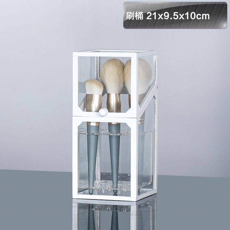 화이트 플립 브러시 저장 상자 브러시 홀더