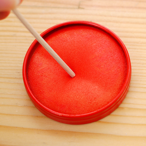 Red financial office seal cloth ink pad round iron box quick-drying ink wholesale press fingerprint quick-drying ink pad