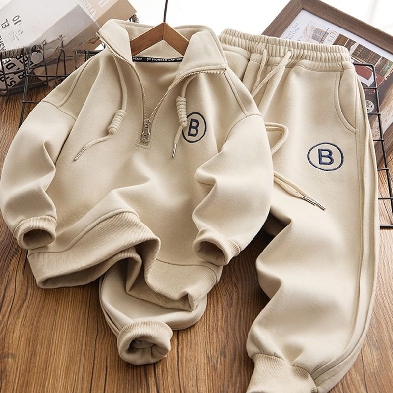 Nuova collezione autunno inverno per ragazzi di eleganti felpe con cappuccio, set da due pezzi, top, pantaloni, tuta sportiva per ragazzi di taglia media e grande 2024_voghion.com