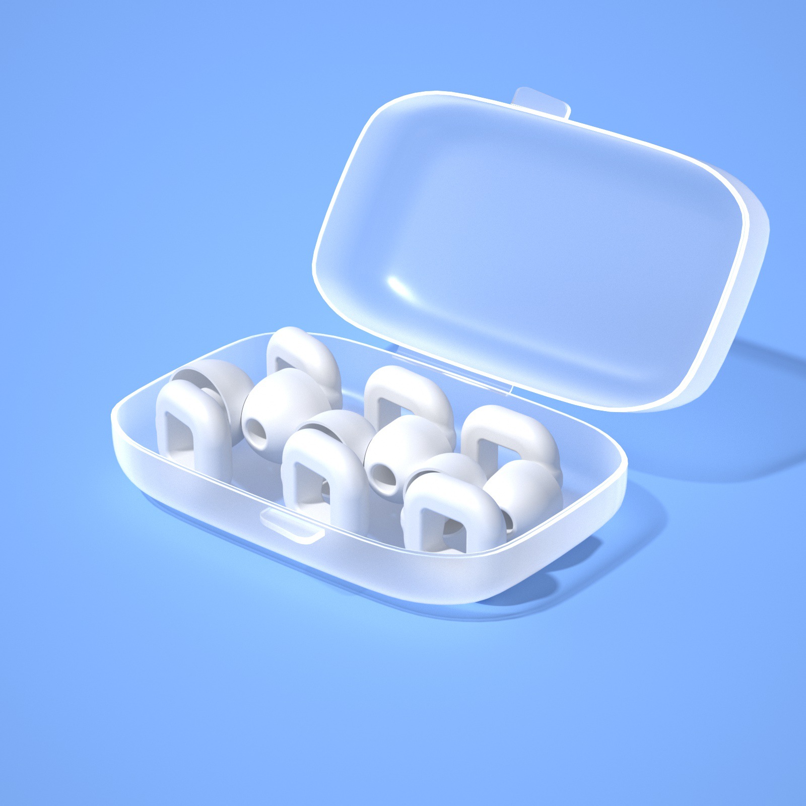 프라이빗 모델, 사각 일체형, 화이트 [대, 중, 소 3쌍] 마카롱 + 밀봉봉투 포장