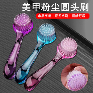 Manufacturer's Manicure Dust Brush Round Head with Cover Large Nail Brush Horn Brush Dust Cleaning Brush Soft Bristle Pipe Brush