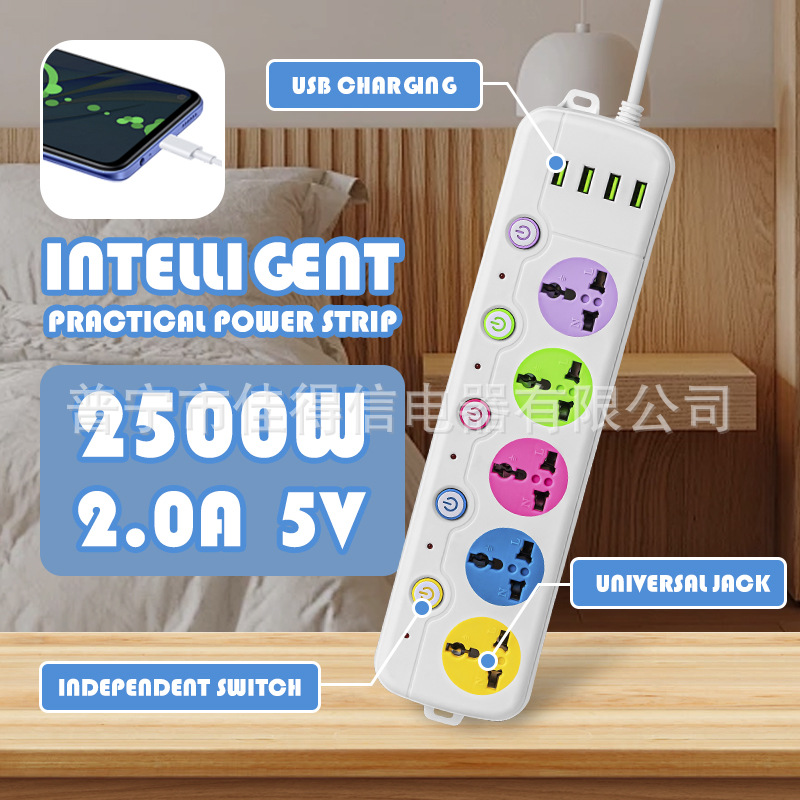 跨境排插热销东南亚泰国菲律宾越南柬埔寨多功能插座带USB