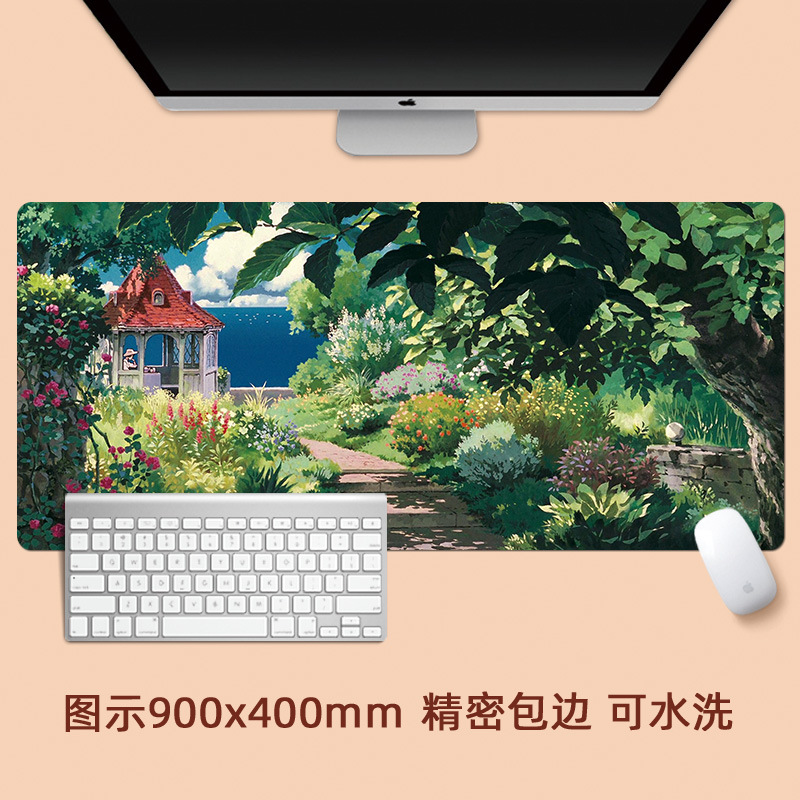 Van Gogh pintura al óleo paisaje pintura paisaje de gran tamaño estera del ratón paisaje retro artístico creativo bloqueo engrosada estera de la tabla