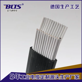 厂家加工定制扁平电缆 带钢丝电梯/电动伸缩门柔软扁电线定制