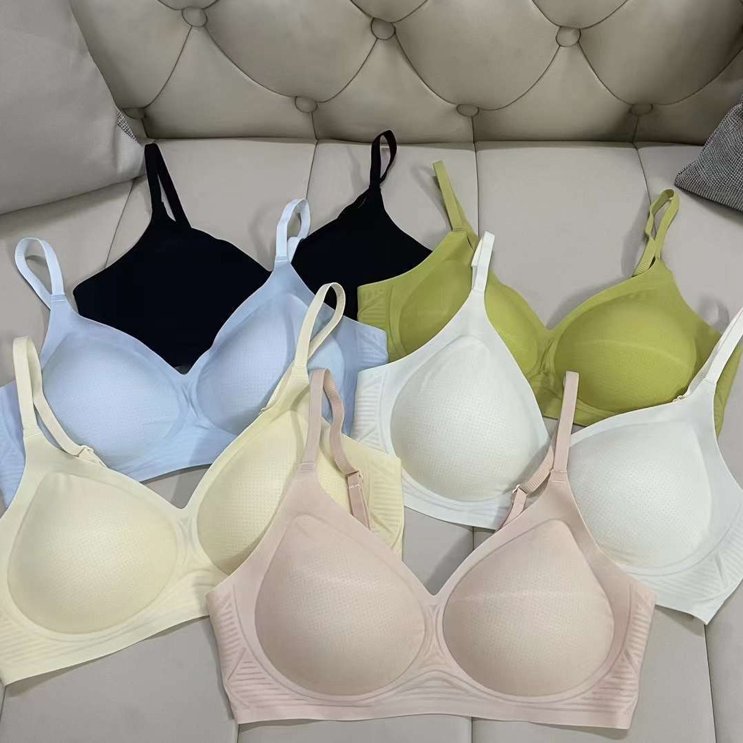 Nueva taza de látex sin marcas de alta calidad, chaleco de dama sin anillo de acero, bra de yoga, ropa interior deportiva, mujer al por mayor