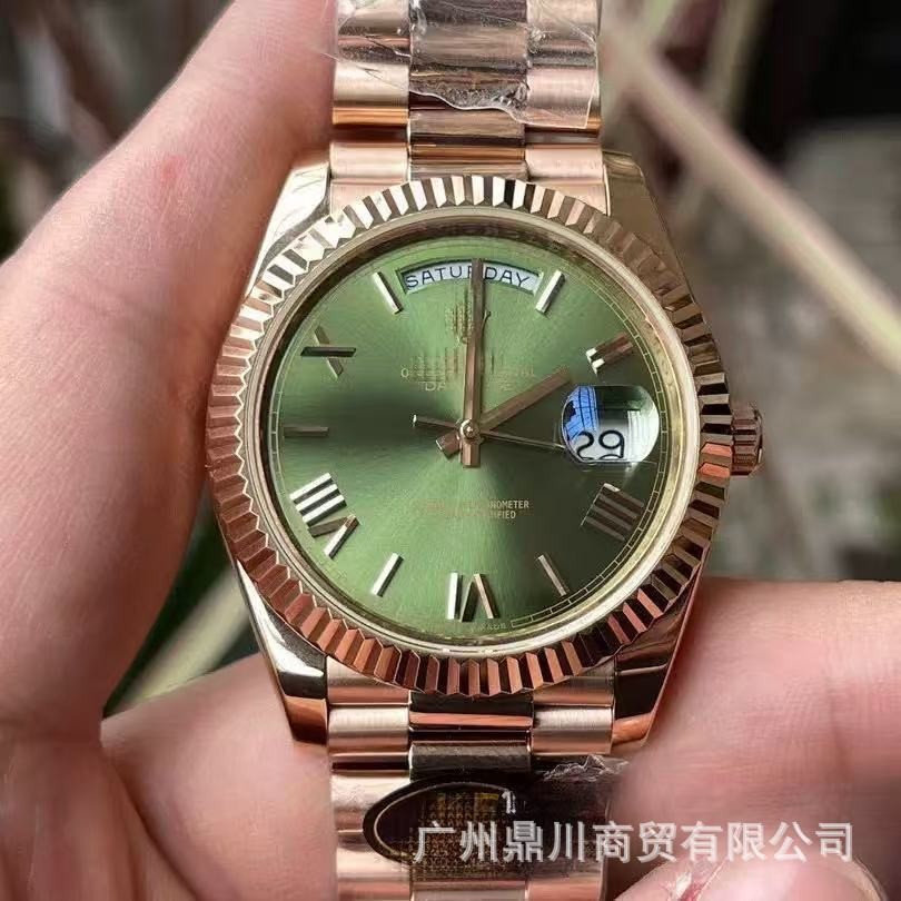 Doble cabeza Aliexpress semana doble calendario diario de escala romana relojes de azúcar negro relojes mecánicos para hombres