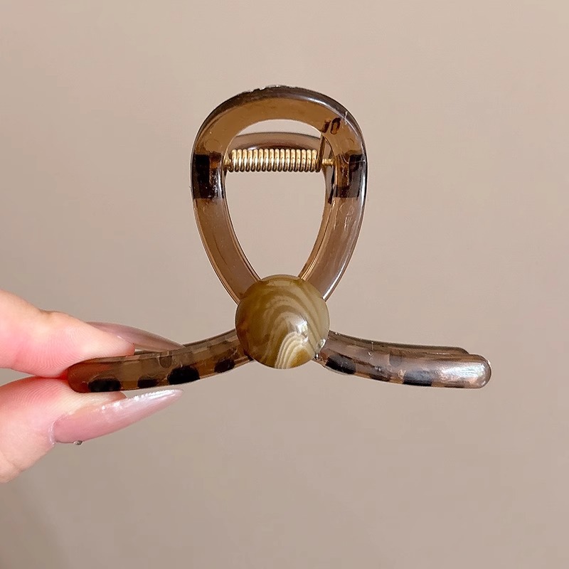 Clip de agarre esmerilado acrílico femenino nuevo estilo pequeño femenino de alta calidad medio atado clip de tiburón parte posterior de la cabeza clip para el cabello tocado