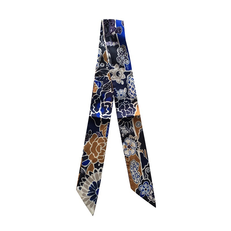 Women's Fashion Plant Satin Printing Silk Scarves display picture 94