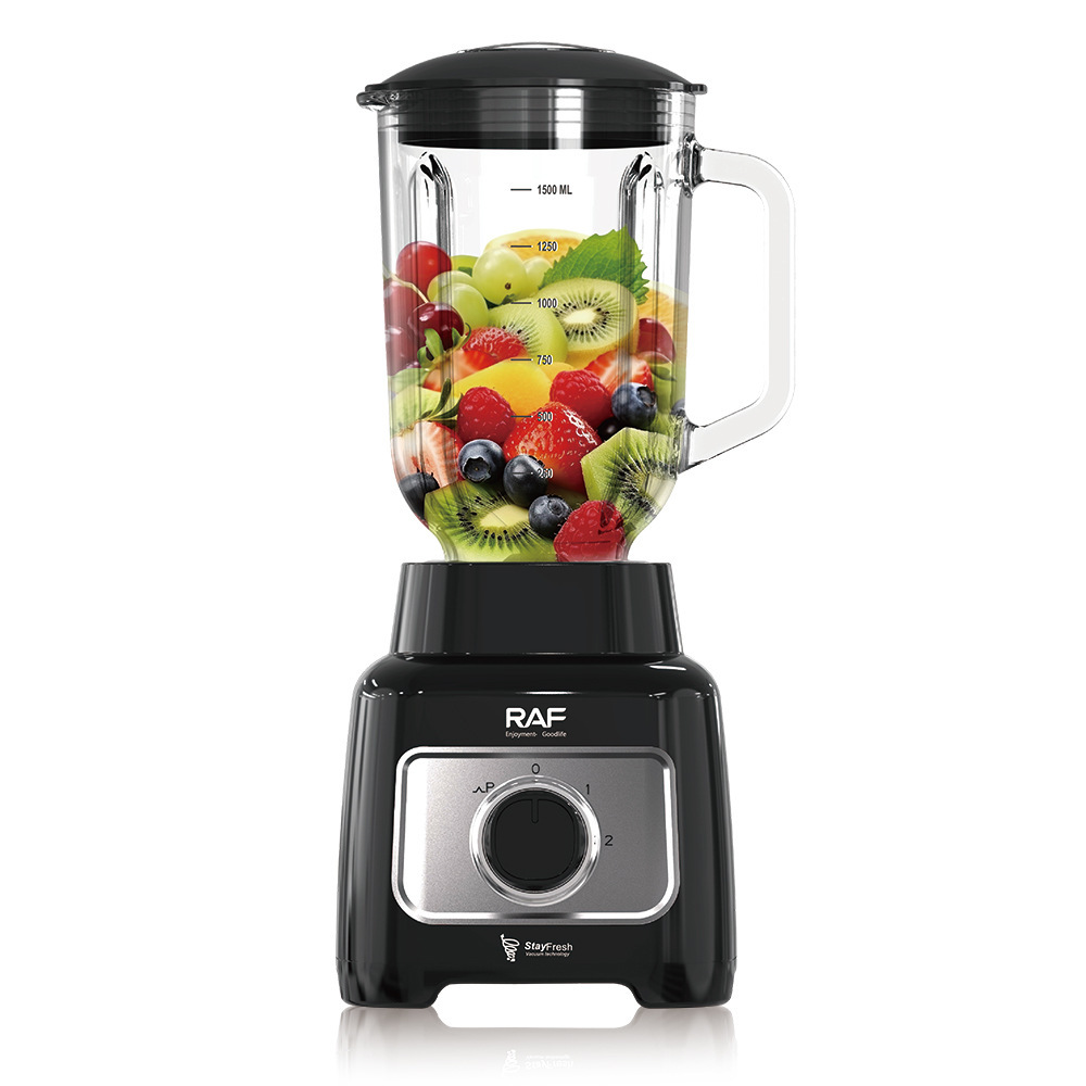 Máquina de cocina europea RAF 1.25L máquina de romper paredes exprimidor de frutas y verduras dos en uno exprimidor de vidrio doméstico máquina de jugo
