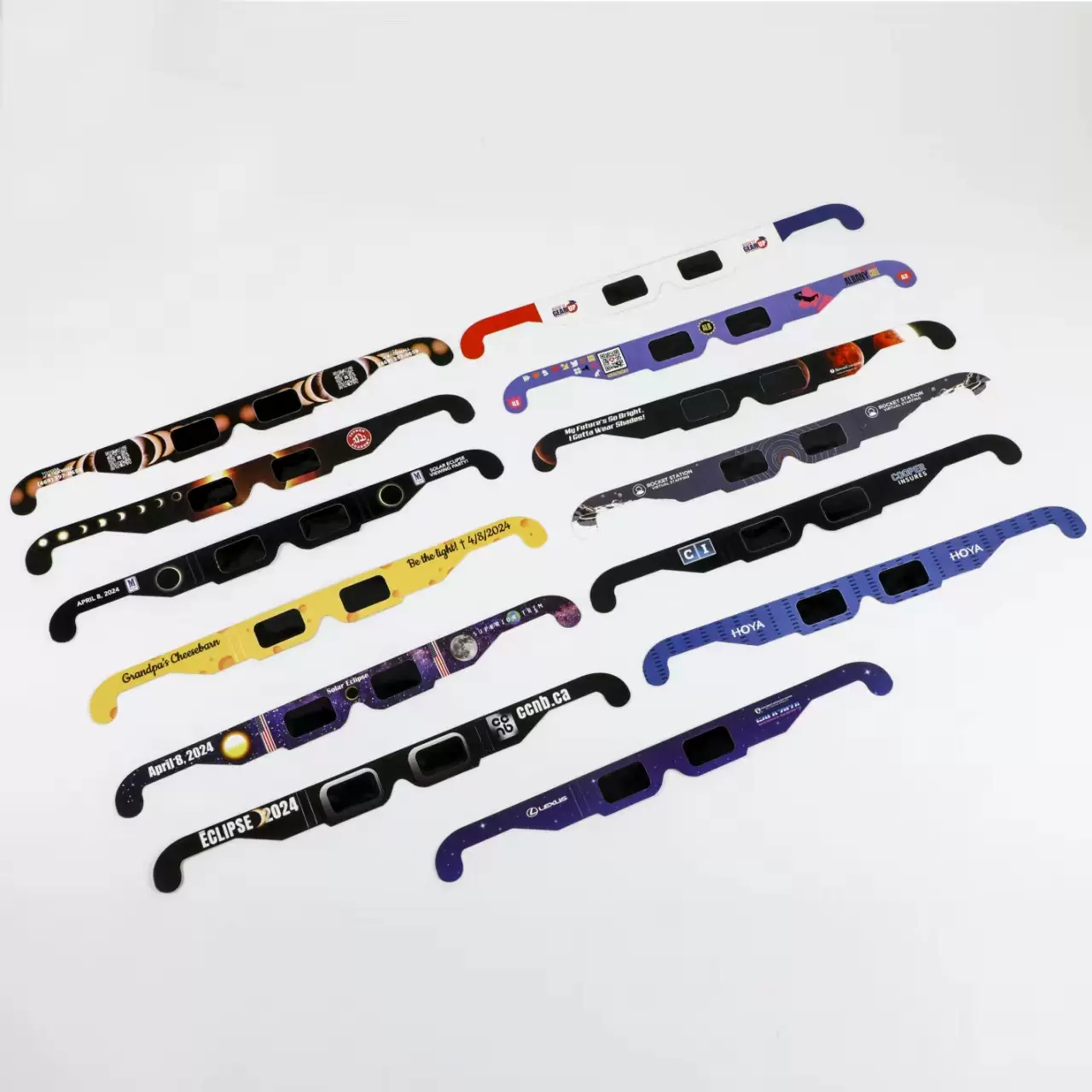 纸质3D日食眼镜派对眼镜 接受风格修改加印logo酷潮高清酷感立体