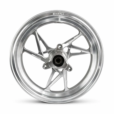 Motorcycle wheel hub Rims with 7.0 Hole Spacing - bright-silver