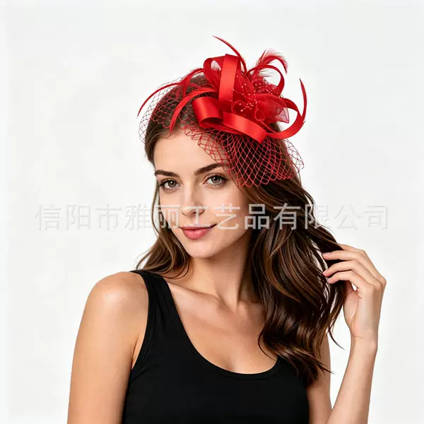 Amazon Best-Selling Bridal Vintage Floral Mini Hat Hair Accessory for Banquets, Weddings, and Stage Performances, Mesh Hair Clip Headpiece