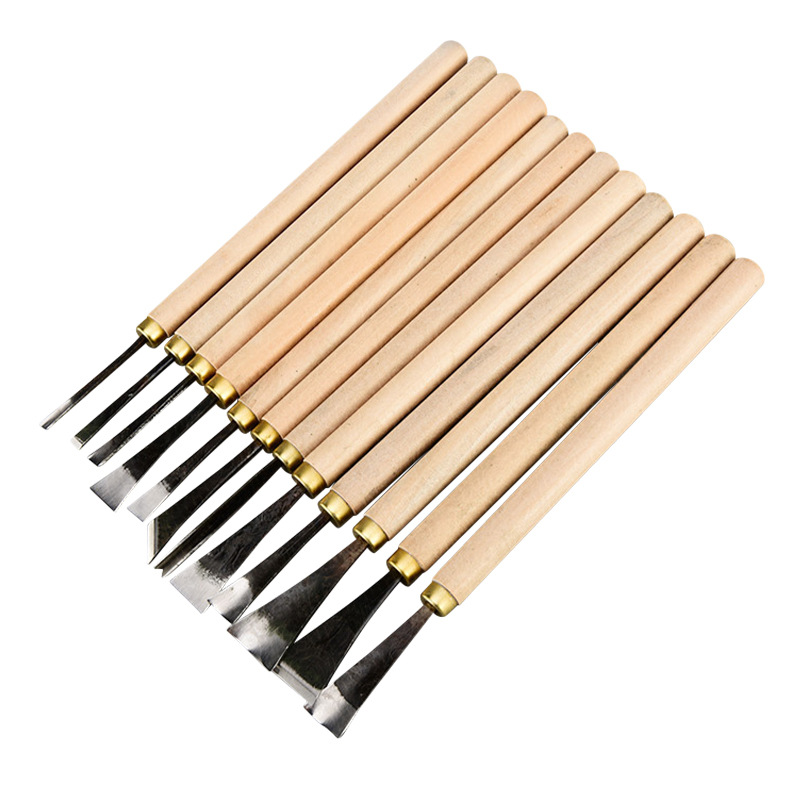 Juego de Cinceles y Cuchillos para Escultura en Madera Set de 62 Piezas para Carpintería