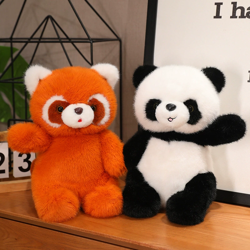 Doll, plush rabbit with seat, panda