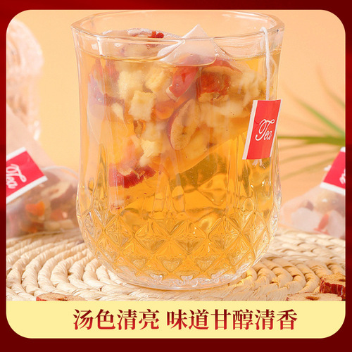Bamboo-cane grass root snow pear tea combination tea bag no-boil triangular bag sugarcane water chestnut Cantonese alternative herbal tea
