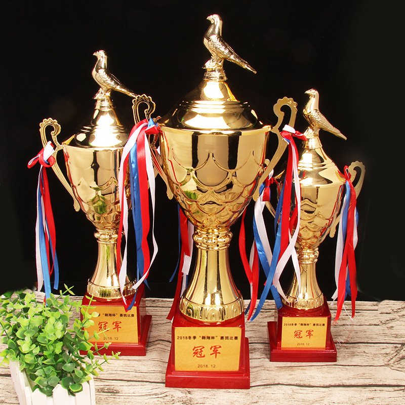 Trofeo metálico de recuerdo para eventos de celebración universales, premio para reuniones anuales, trofeo empresarial, trofeo de cinco estrellas