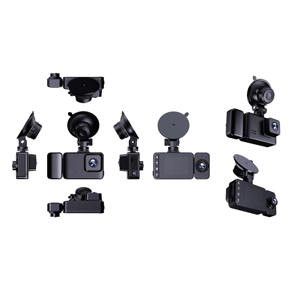 Multi-function three-recording driving recorder super wide-angle infrared night vision support WiFi reversing image parking monitoring